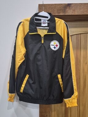 Vintage Men's Medium NFL Team Apparel Windbreaker Pittsburgh Steelers Sports.